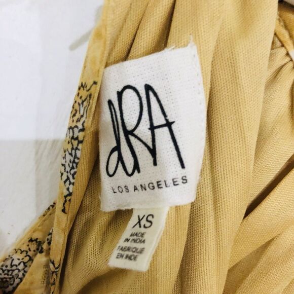 DRA Los Angeles Women's Dress‎ Sleeveless Stretch Waist Floral Yellow Size XS - Picture 6 of 11